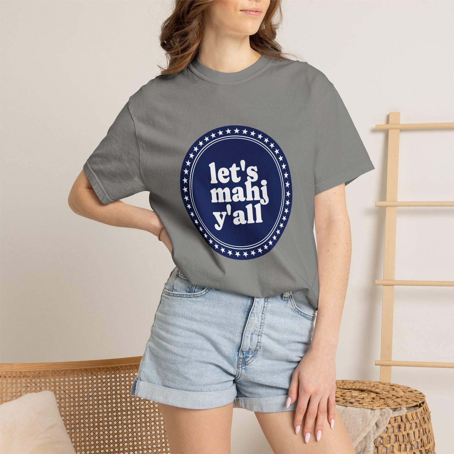 Red, White and Blue Short Sleeve Tee, Mahjong Shirt Gift
