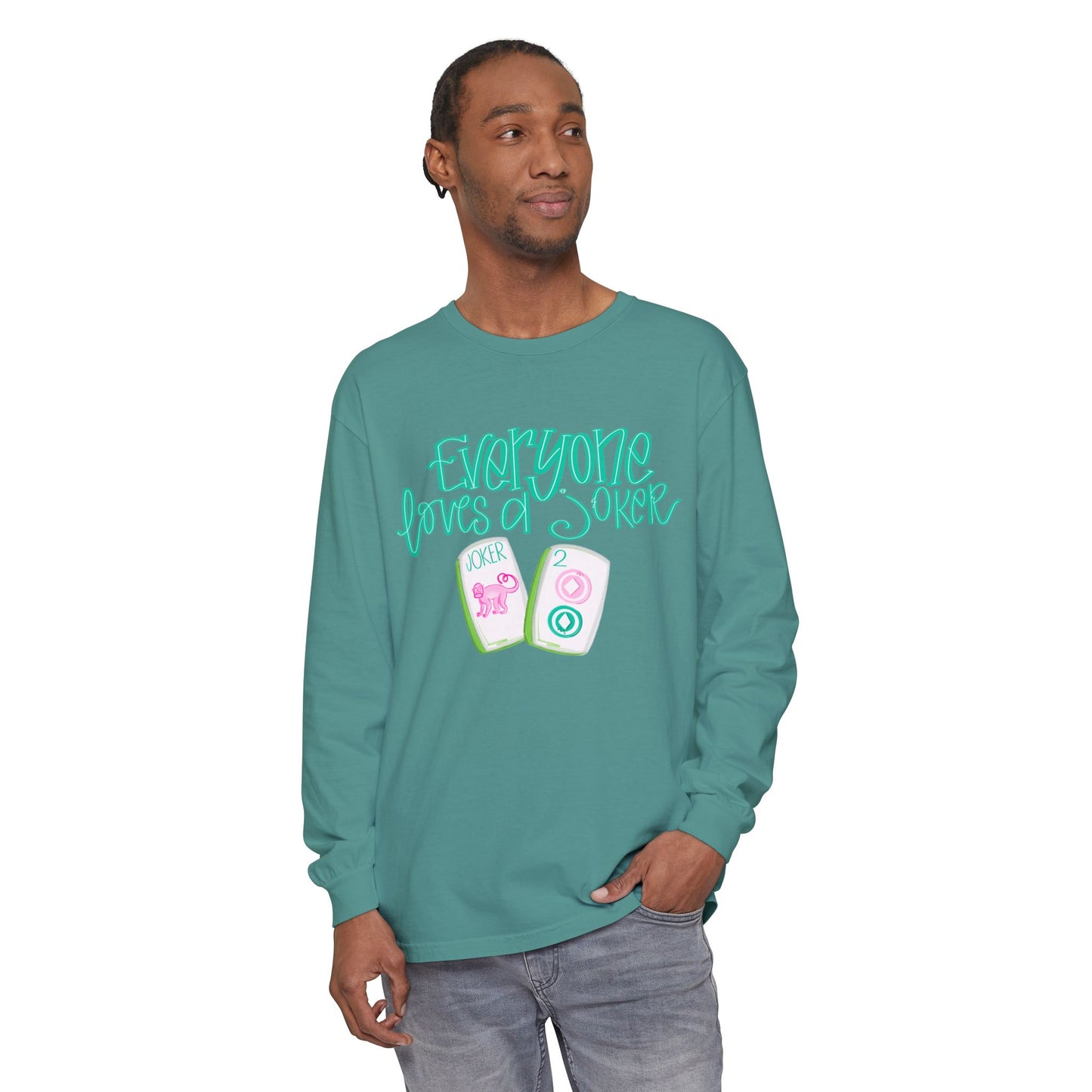 Everyone Loves a Joker, Mahjong  Long Sleeve T-Shirt in a variety of colors, Mahj Lovers!