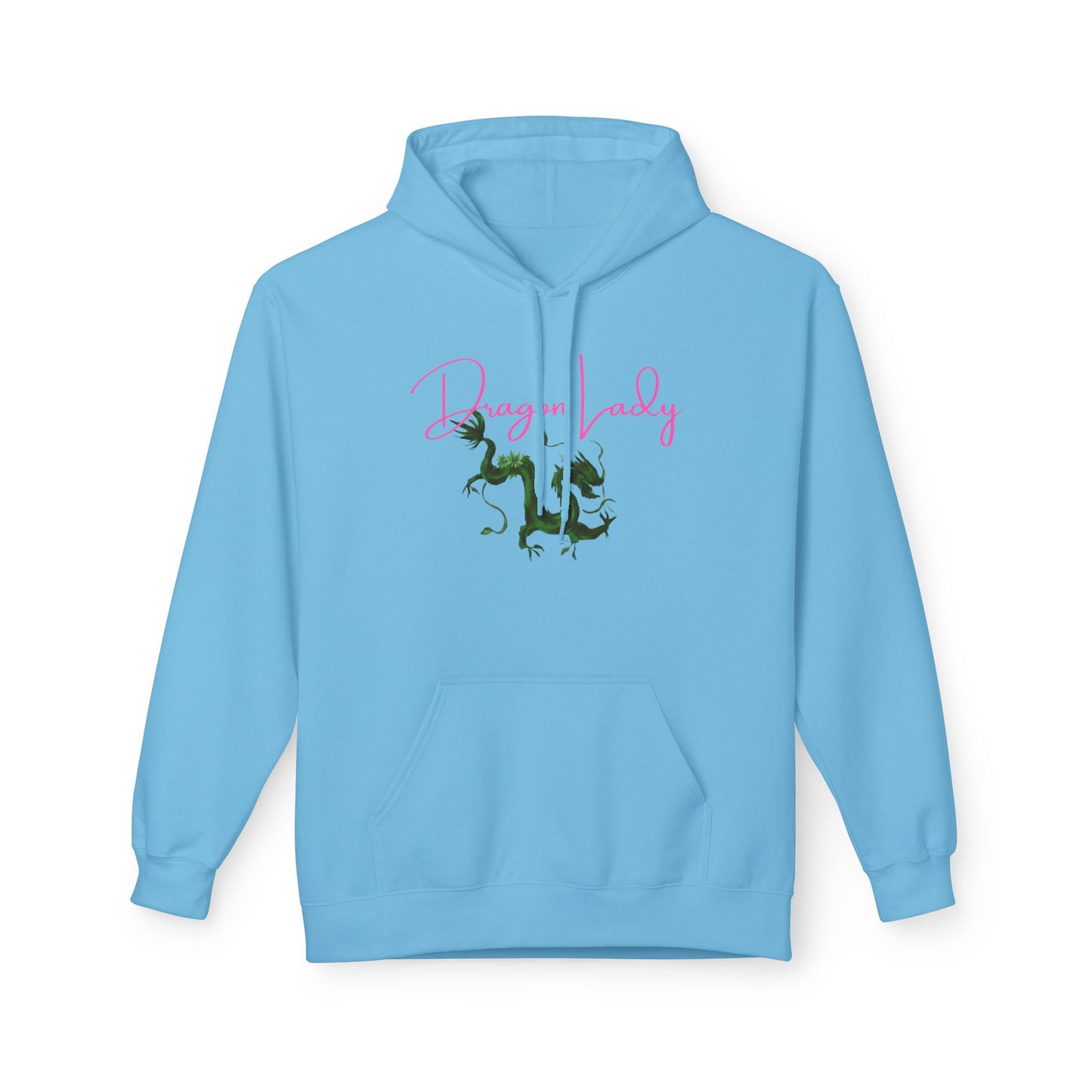Mahjong Dragon Lady Fleece Hoodie - Cozy, Unisex, Gift for Her, Mahj Lover!
