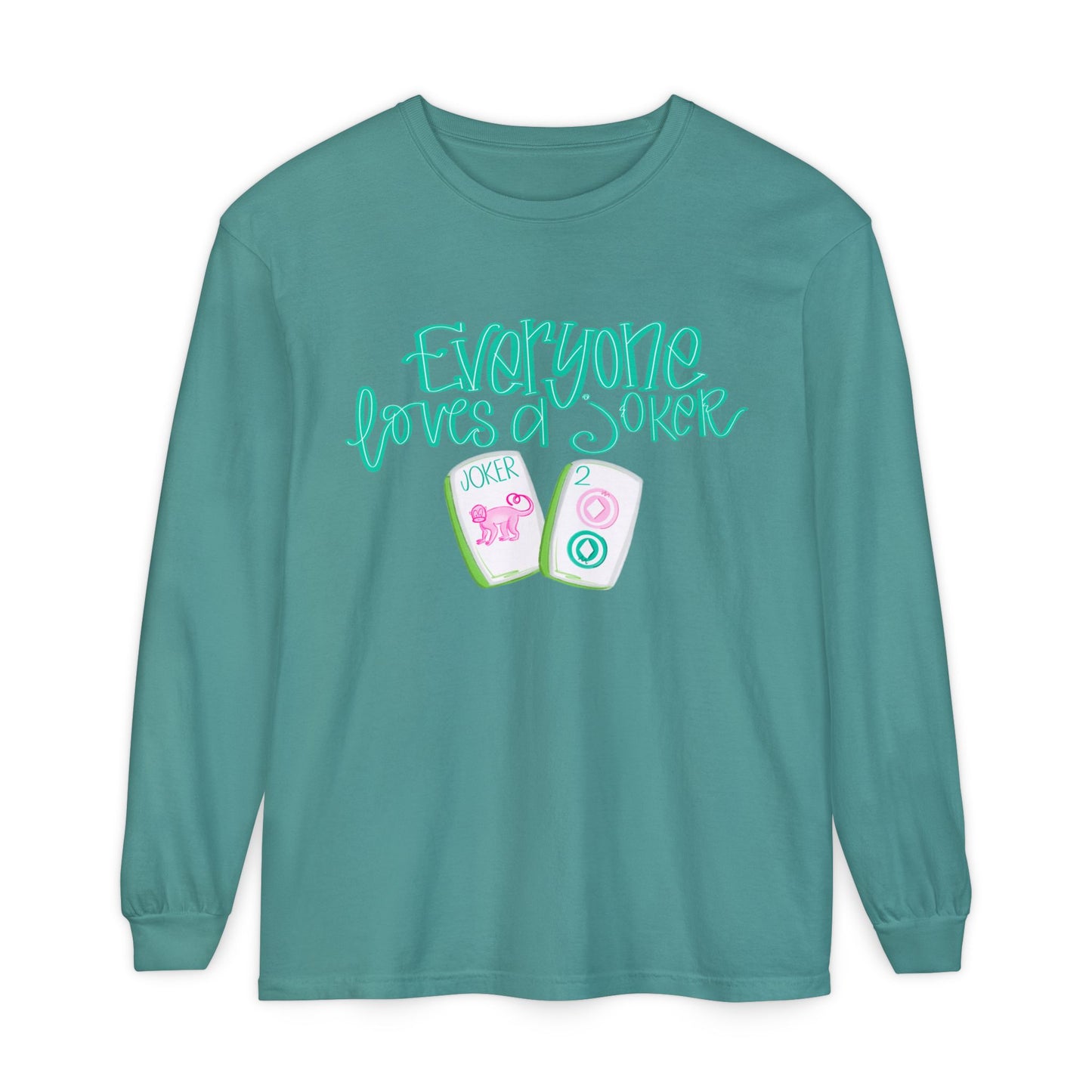 Everyone Loves a Joker, Mahjong  Long Sleeve T-Shirt in a variety of colors, Mahj Lovers!