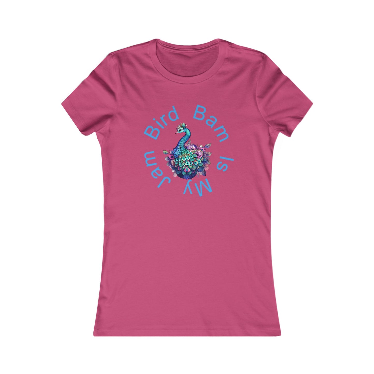 Women's Favorite Tee - Bird Bam is My Jam. Mahjong Fun Graphic Tee Shirt for Mahj Parties, Gifts, Friends, Drinks, Summer Style