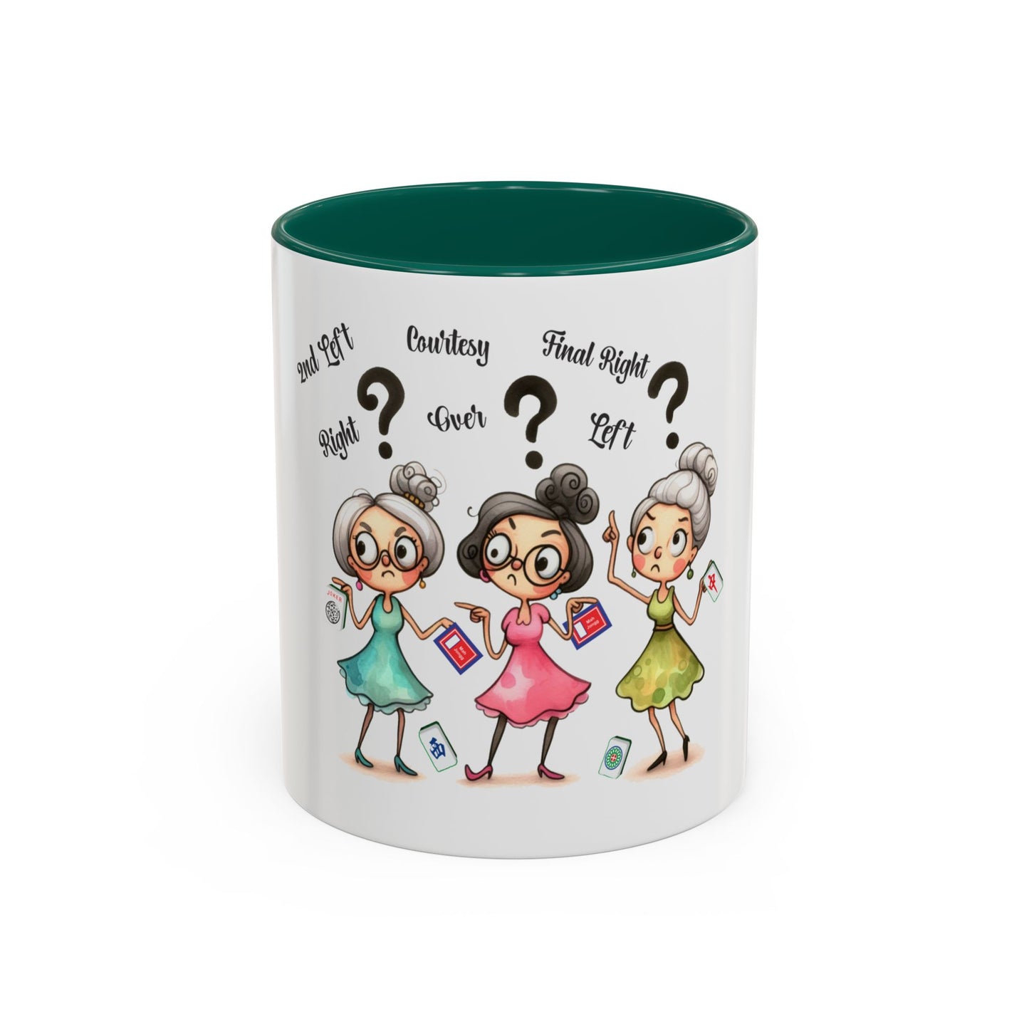 Mahjong Cartoon Mug for Funny Gift, Cute Mahj Coffee Cups, Quirky Drinkware, Playful Mahjong