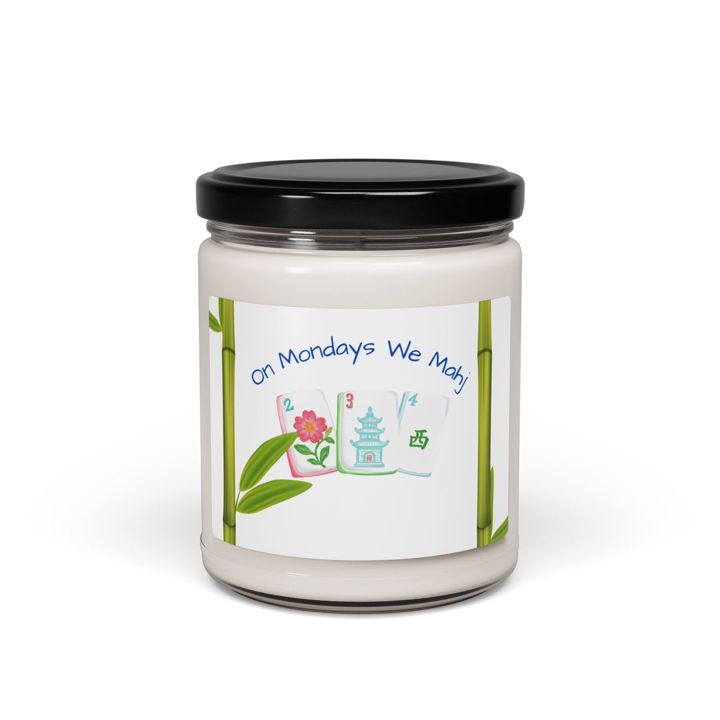 Soy Candle, Aromatherapy Gift, 9oz Mahjong Home Decor, Mindfulness Relaxation Candle, Self-Care Candle