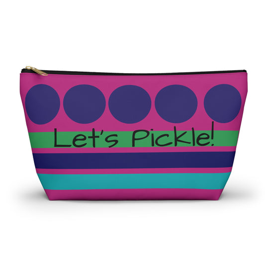 Let's Pickle Pouch, Great for Pickleball Essentials, Cosmetic Pouch