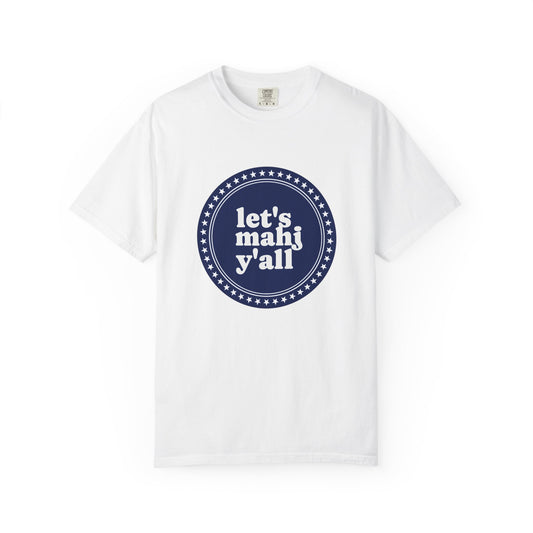 Red, White and Blue Short Sleeve Tee, Mahjong Shirt Gift