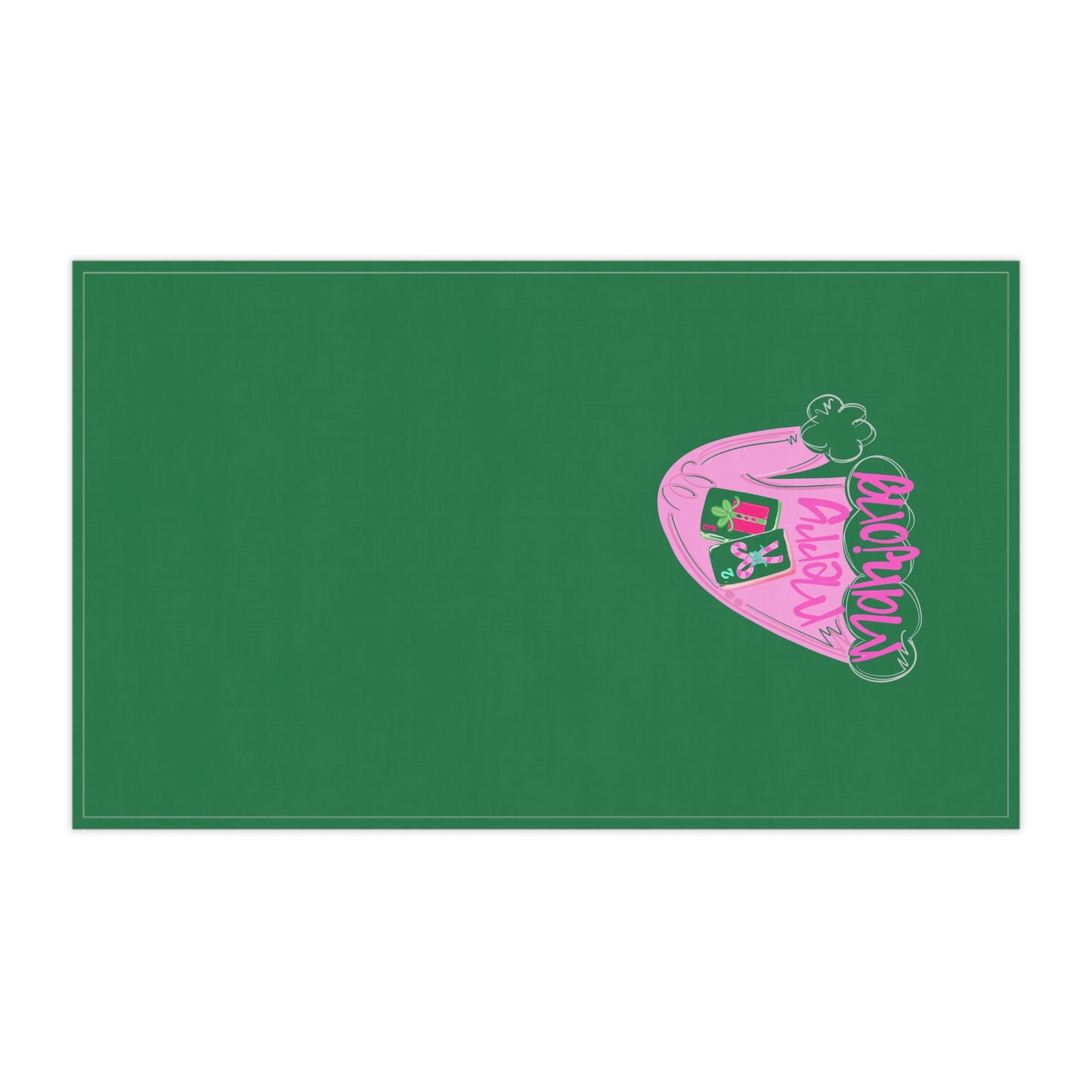 Merry Mahjong Design Tea Towels - Holiday Gift, Gift for Mahj Lovers, Eco-Friendly Cotton