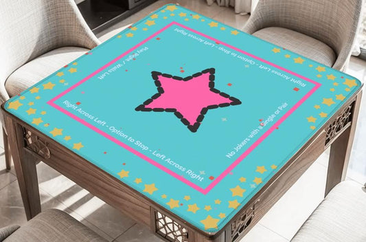 Glitter Stars Mahjong Mat: Mahj Game Tabletop (31.5-inch)