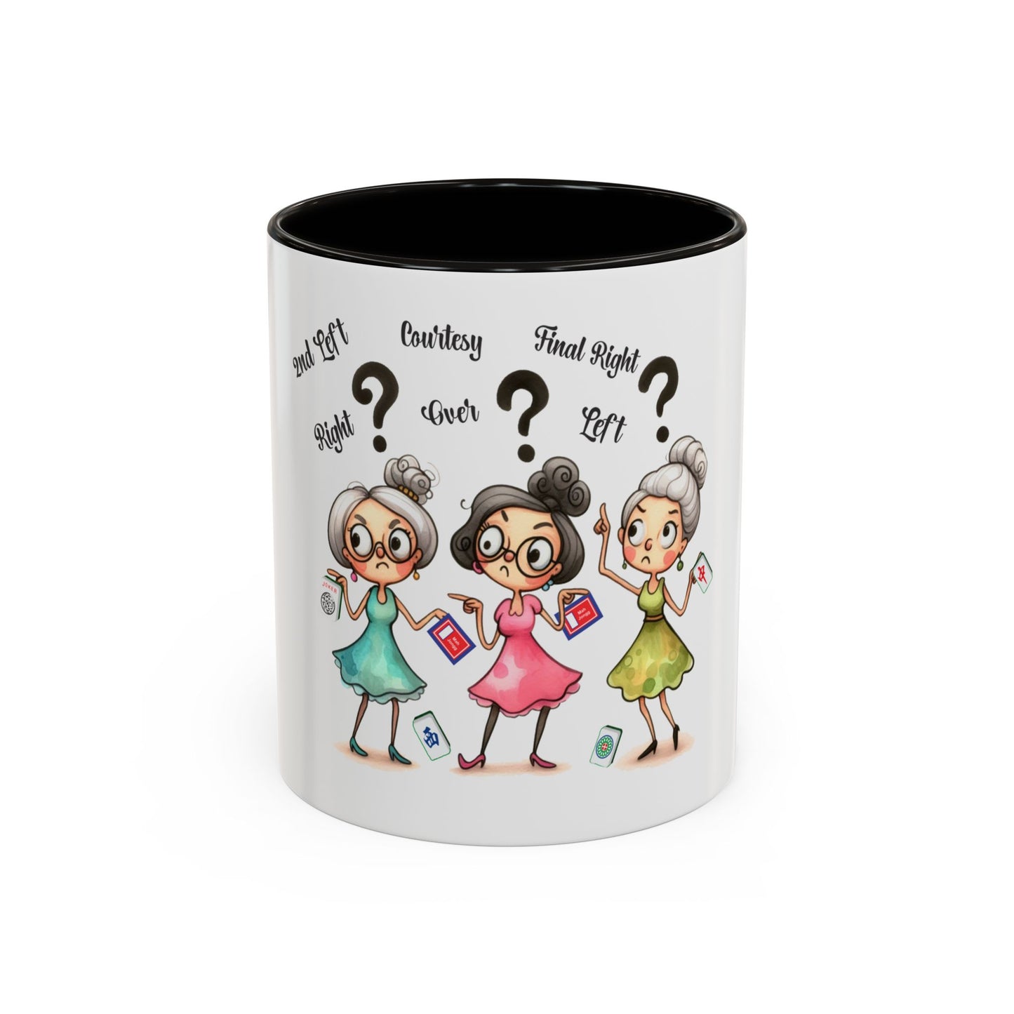 Mahjong Cartoon Mug for Funny Gift, Cute Mahj Coffee Cups, Quirky Drinkware, Playful Mahjong