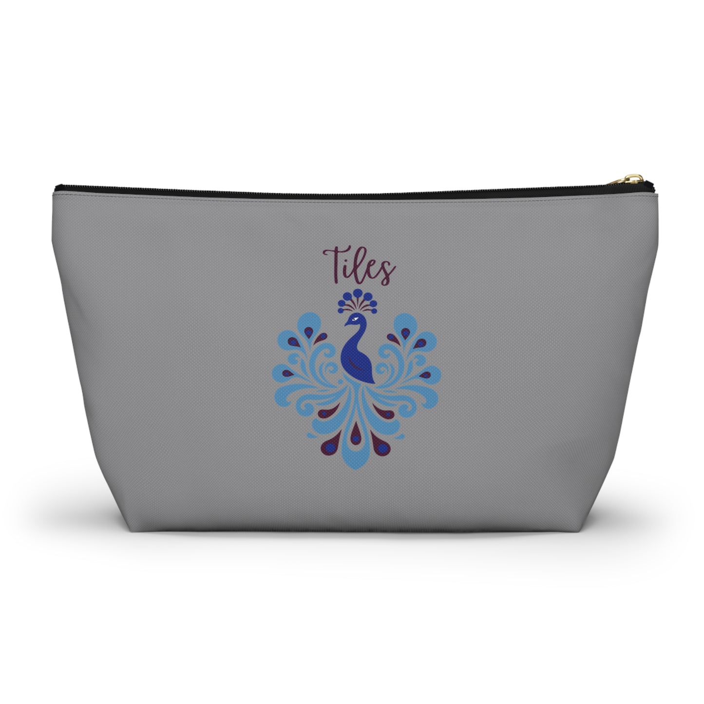 Preppy Peacock Design Mahjong Tile Accessory Pouch