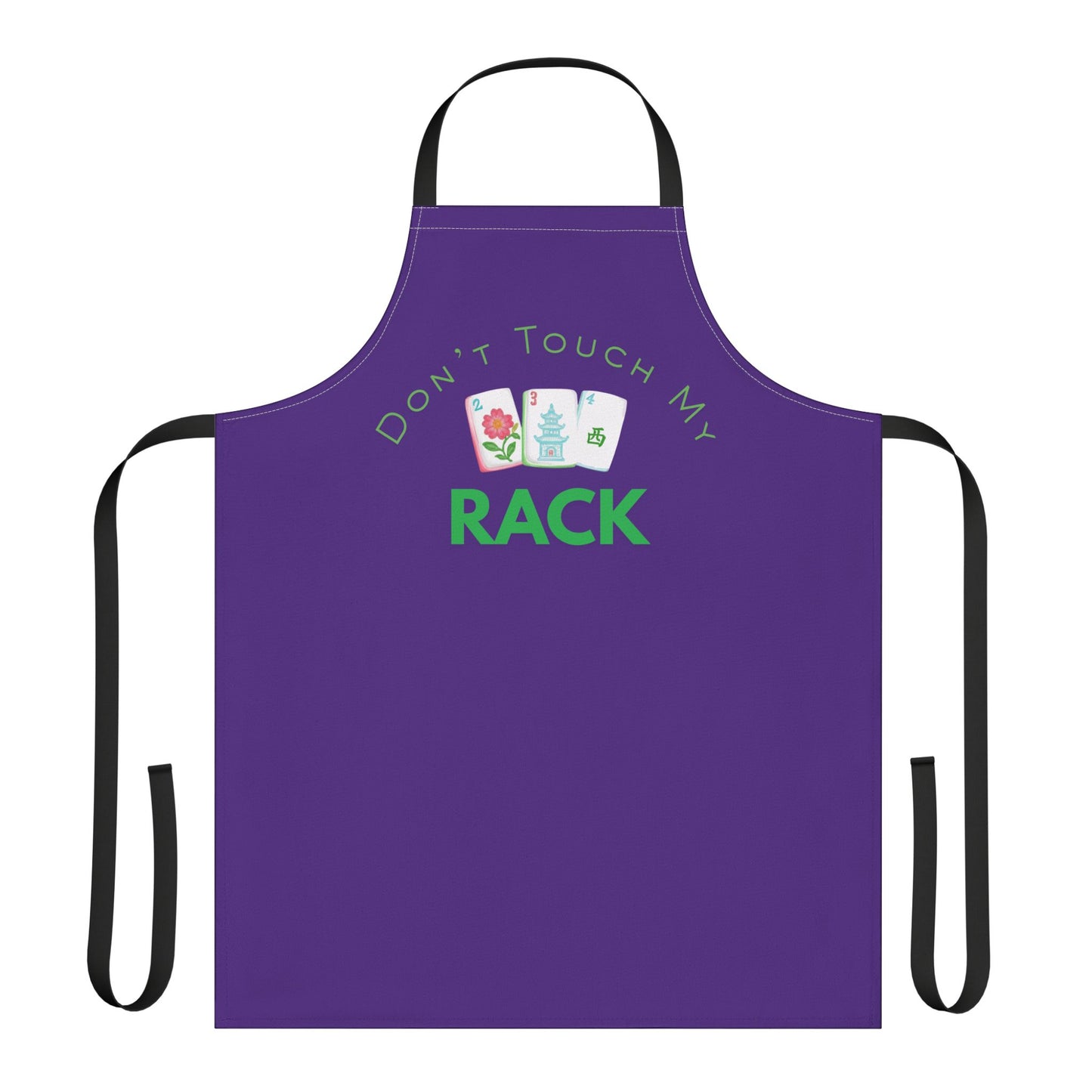 Don't Touch My Rack Mahjong Apron, Fun Cooking Gift, Holiday Apron, Chef Gift, Kitchen Accessories, Mahjong Lovers Gift