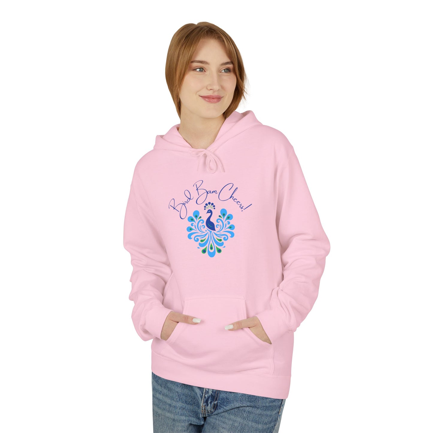 Bird Bam Cheers Fleece Hoodie - Cozy, Unisex, Gift for Her, Mahj Lover!