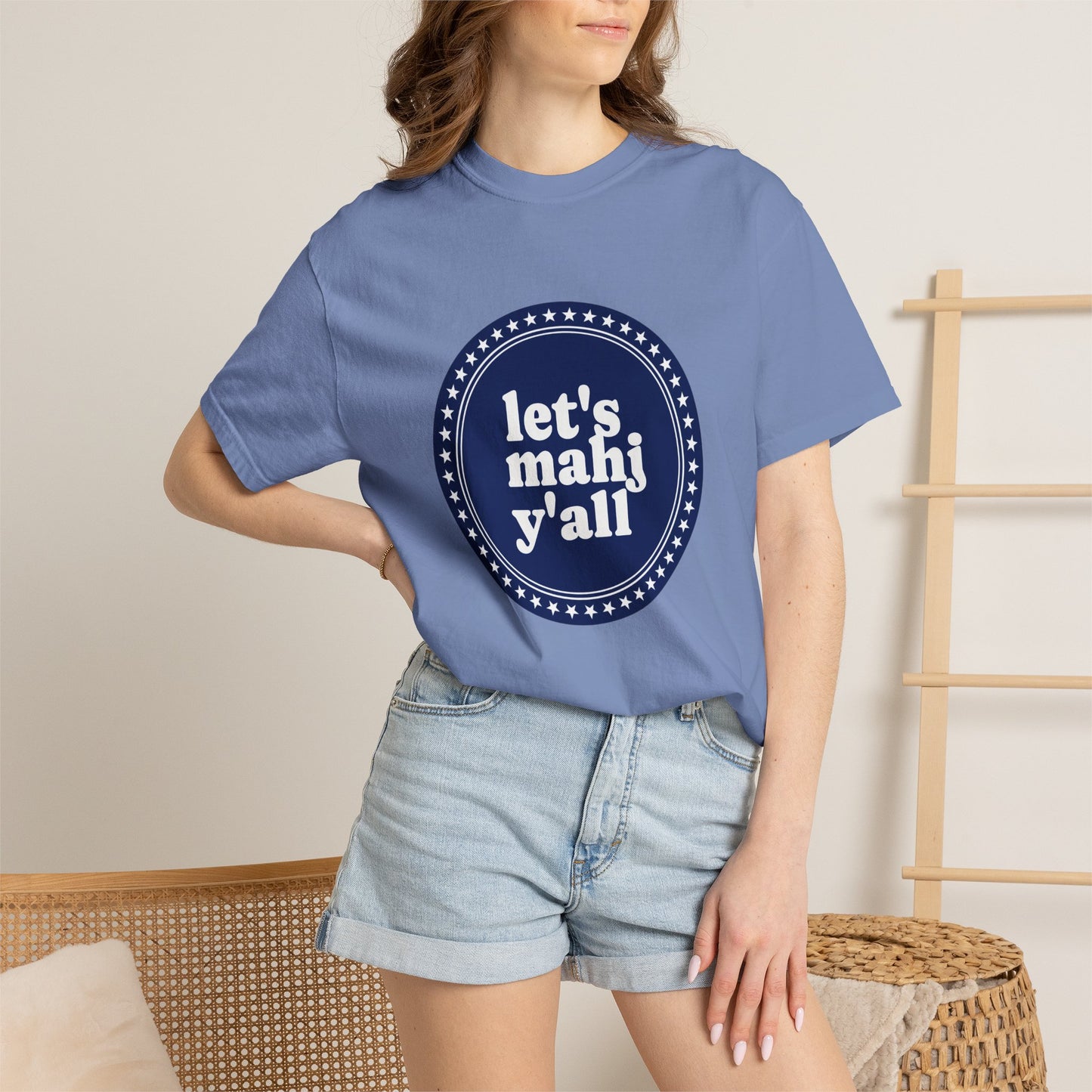 Red, White and Blue Short Sleeve Tee, Mahjong Shirt Gift