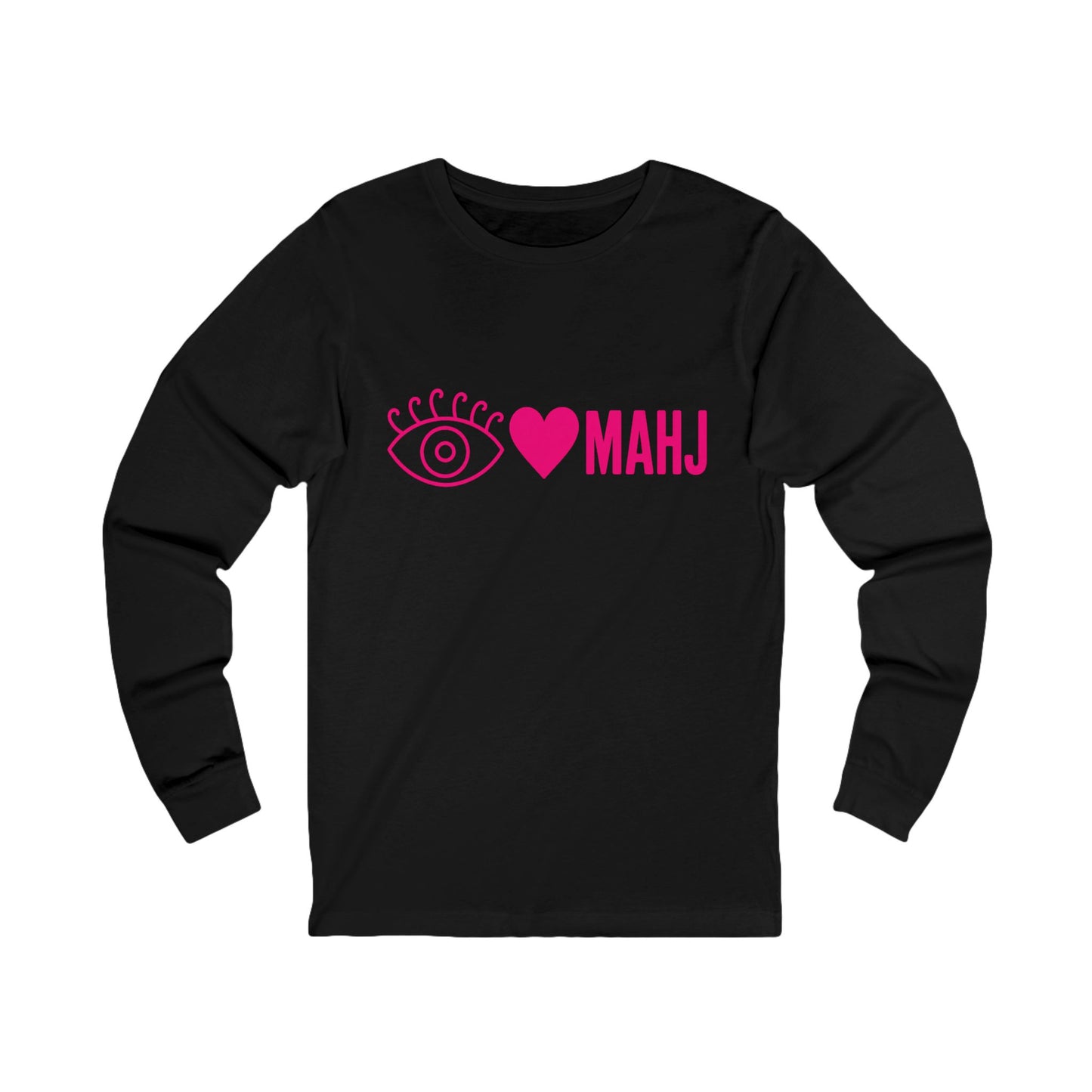 Heart MAHJ Long Sleeve Tee | Mahjong Lover Shirt