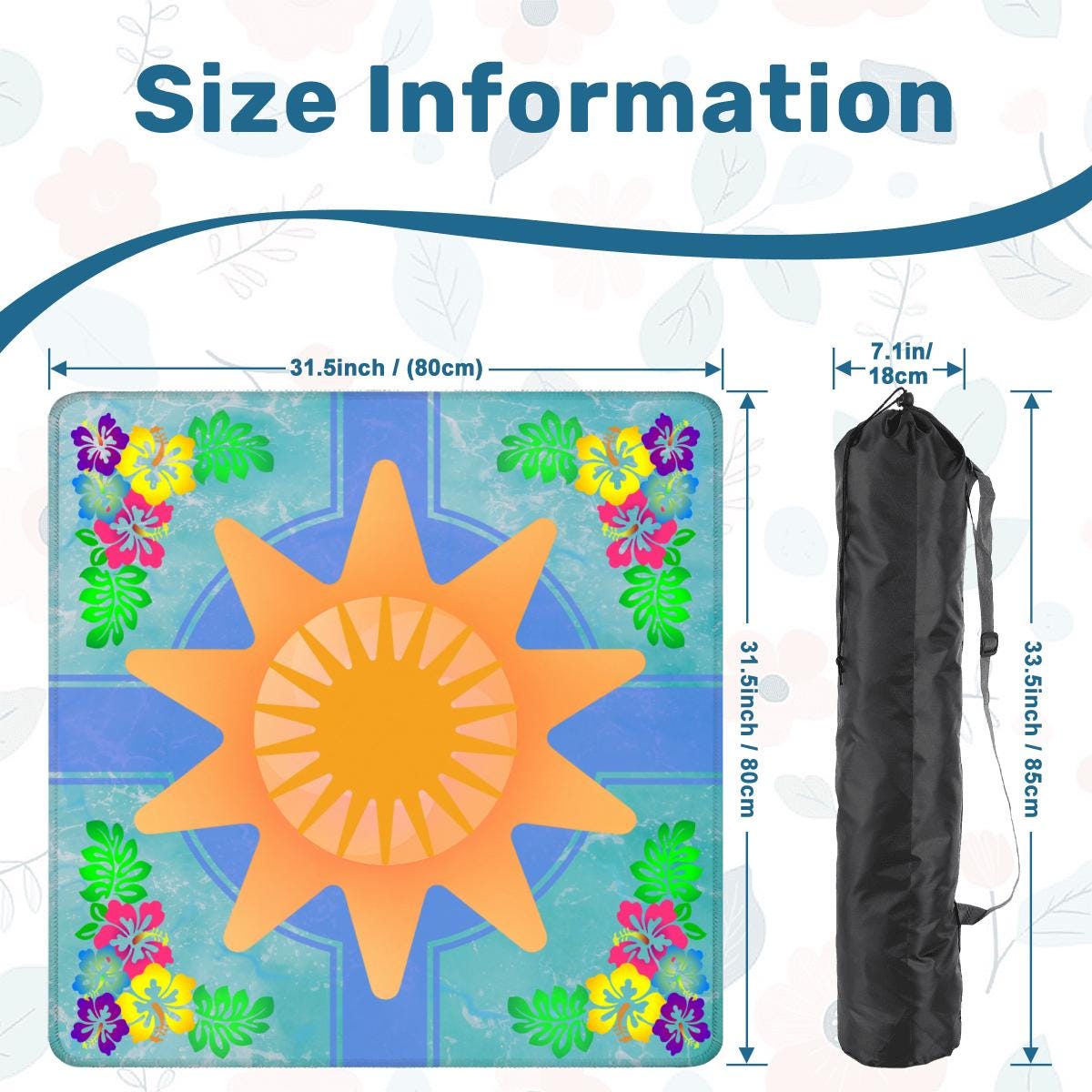 Hawaiian Sun Mahjong Mat: Mahj Game Tabletop (31.5-inch)