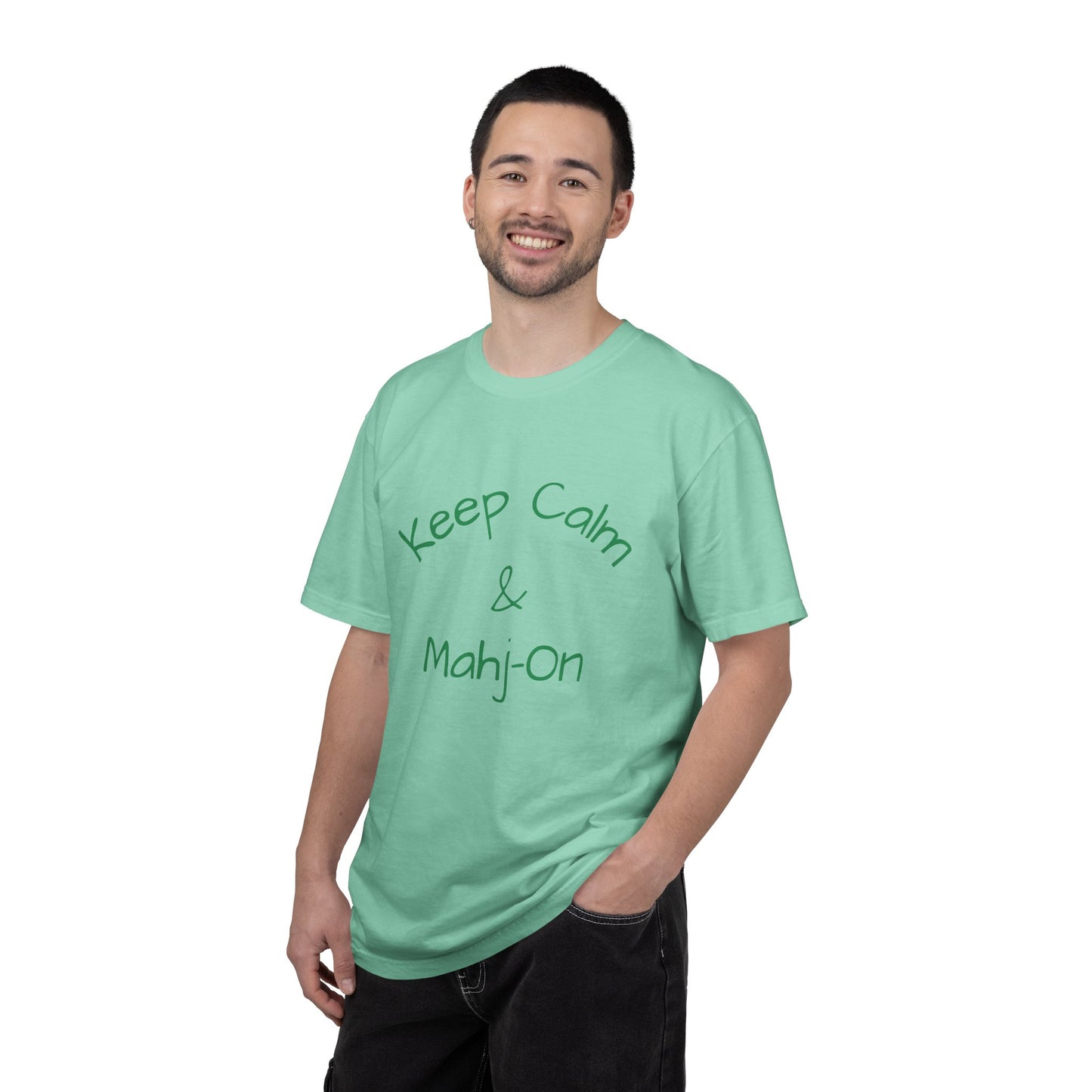 Keep Calm & Mahj-On T-shirt | Mahjong Player Tee, Mahjong Gift Idea