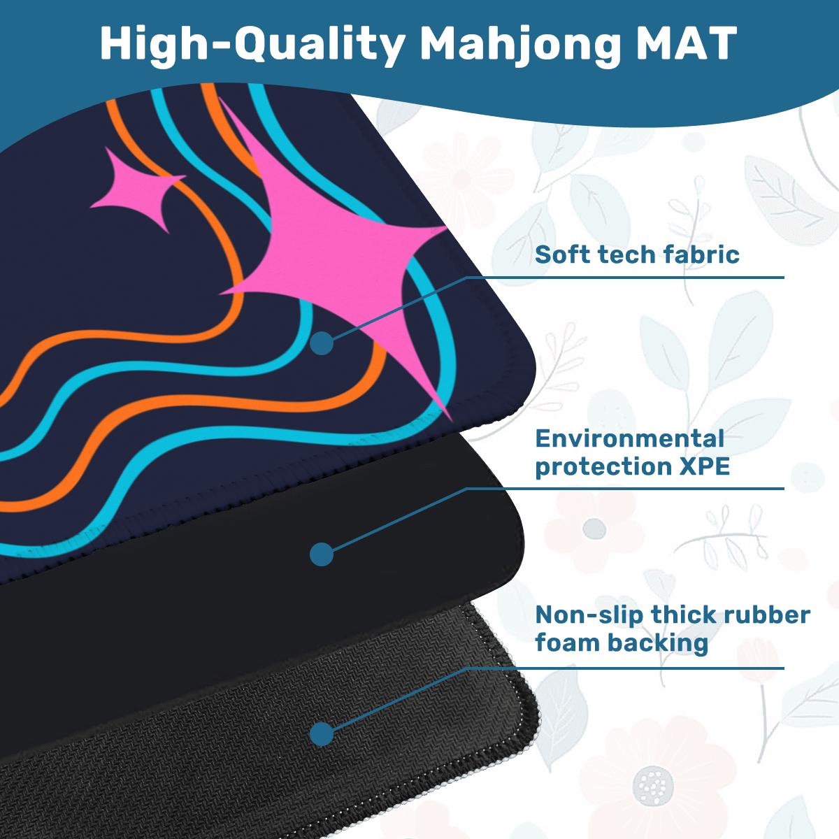 Confetti Pop Mahjong Mat: Mahj Game Tabletop (31.5-inch)