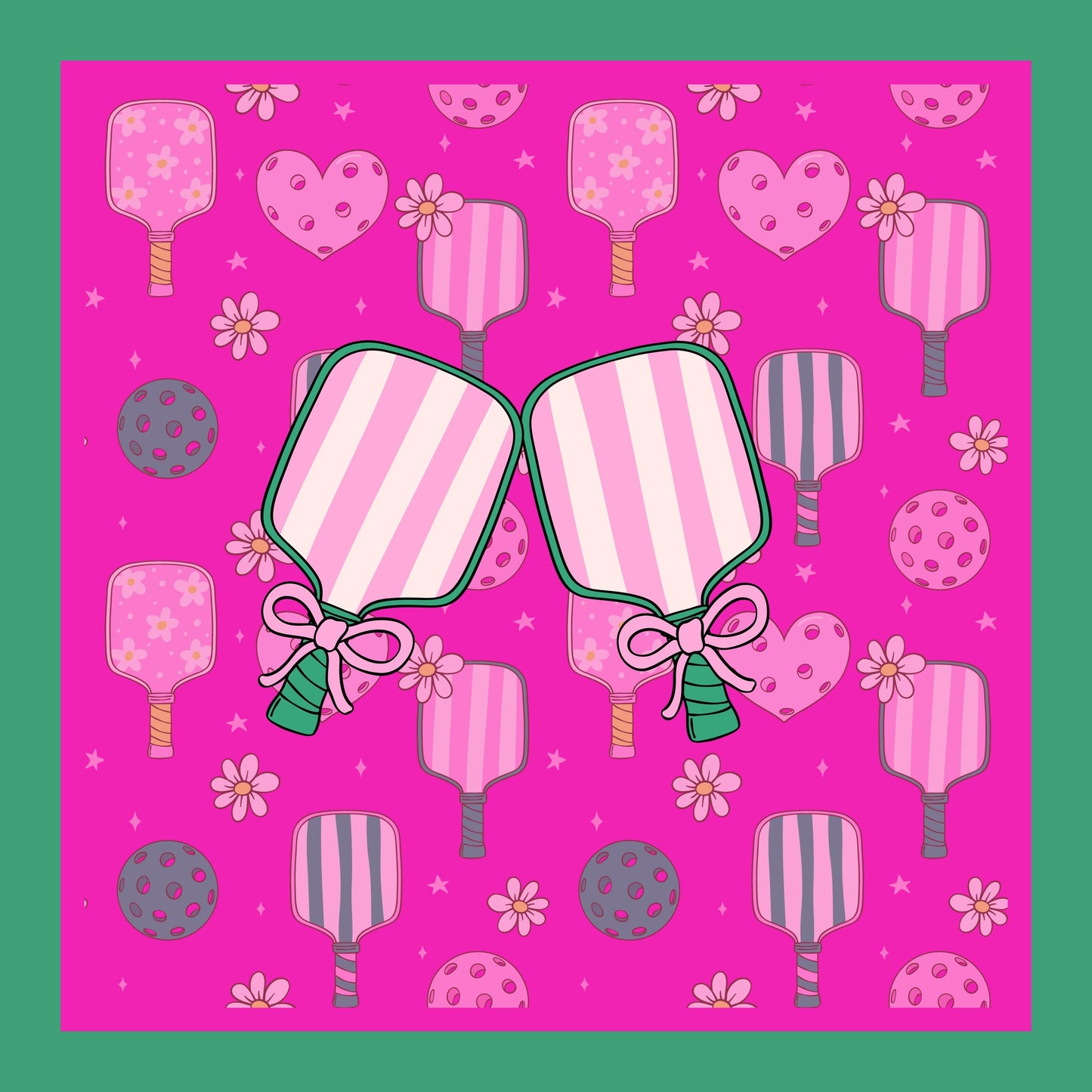 Pickleball Party Mahjong Mat: Mahj Game Tabletop (31.5-inch)