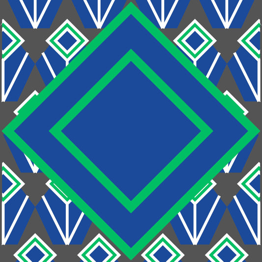 Diamonds in the Sky Mahjong Mat: Multi-Color Floral Mahj Game Tabletop (31.5-inch)