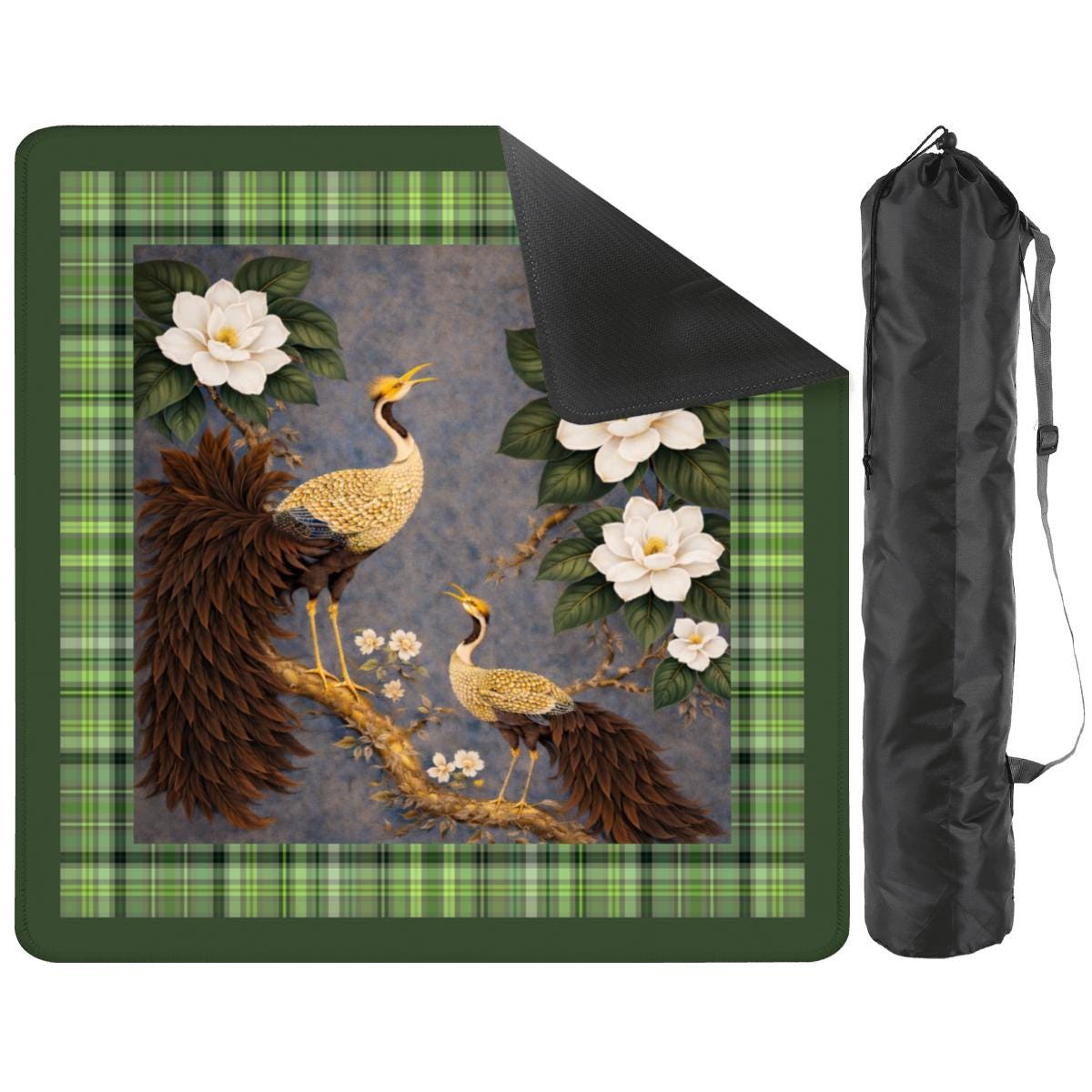 Bam Bird on Limb Mahjong Mat: Mahj Game Tabletop (31.5-inch)