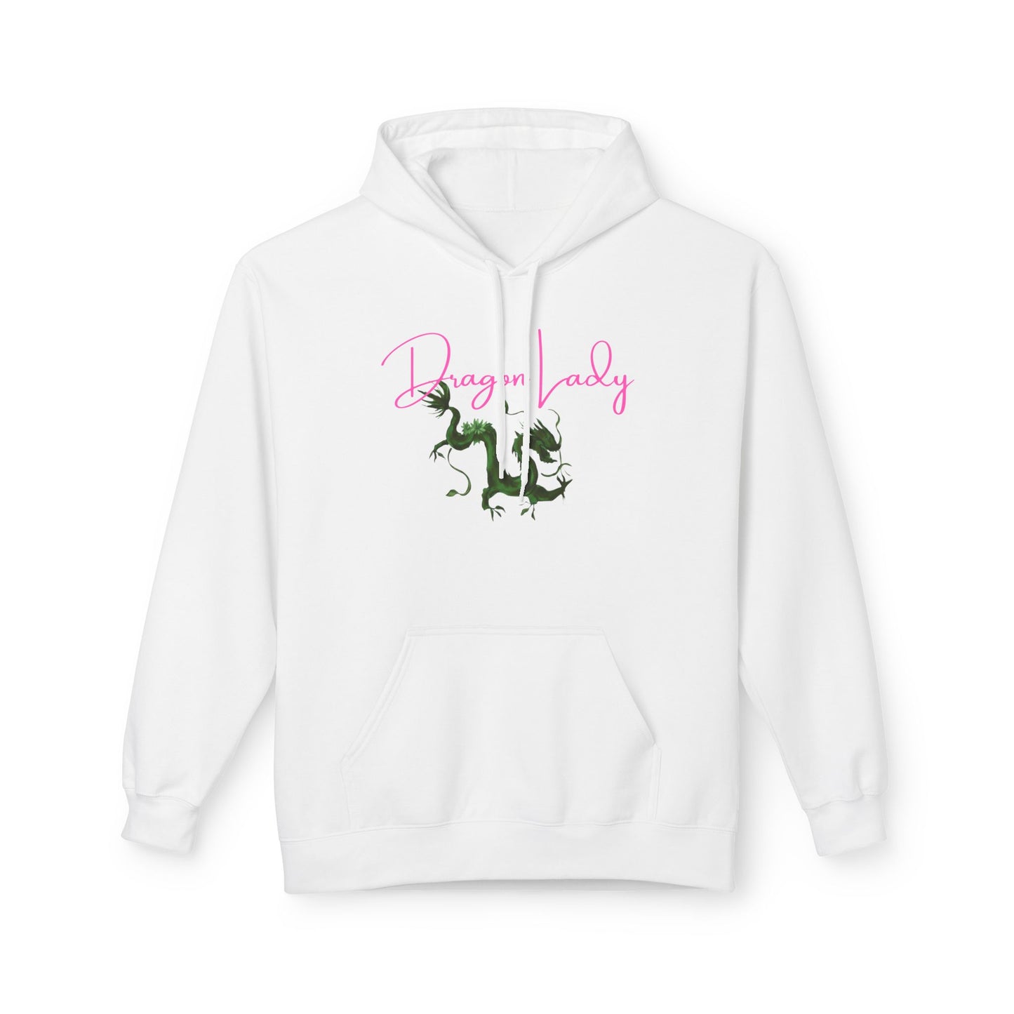 Mahjong Dragon Lady Fleece Hoodie - Cozy, Unisex, Gift for Her, Mahj Lover!