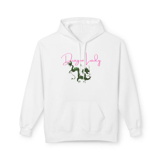 Mahjong Dragon Lady Fleece Hoodie - Cozy, Unisex, Gift for Her, Mahj Lover!