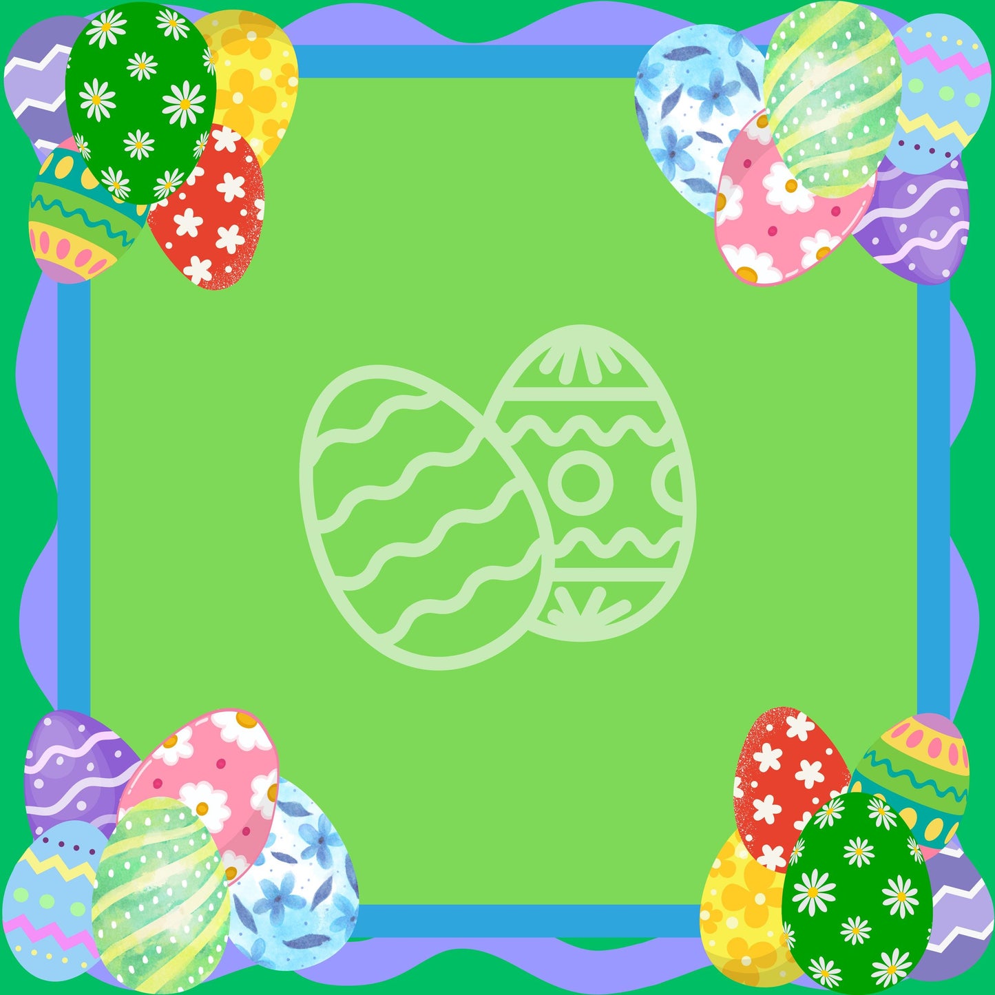 Easter Eggs Mahjong Mat: Mahj Game Tabletop