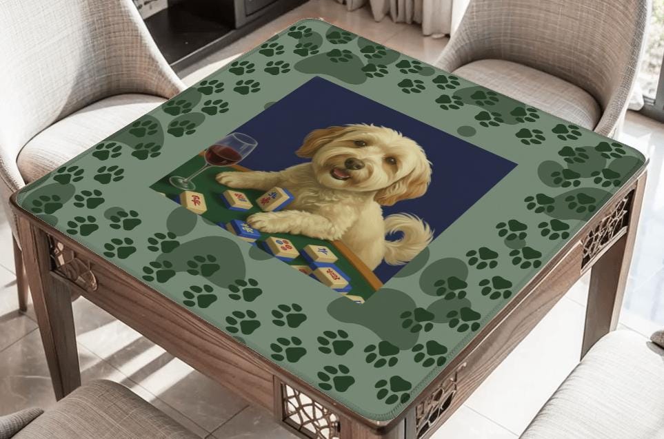 Doodle Plays Mahj Custom Mahjong Mat, this can be your Pup!