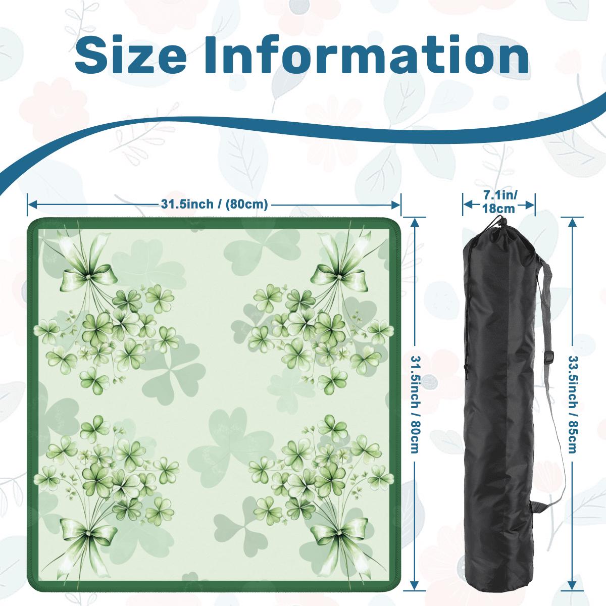 St. Patrick's Day Mahjong Mat: Mahj Game Tabletop (31.5-inch)