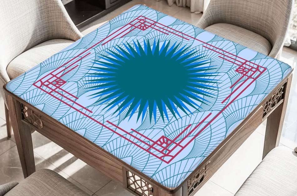 Deco Bam Mahjong Mat: Mahj Game Tabletop (31.5-inch)
