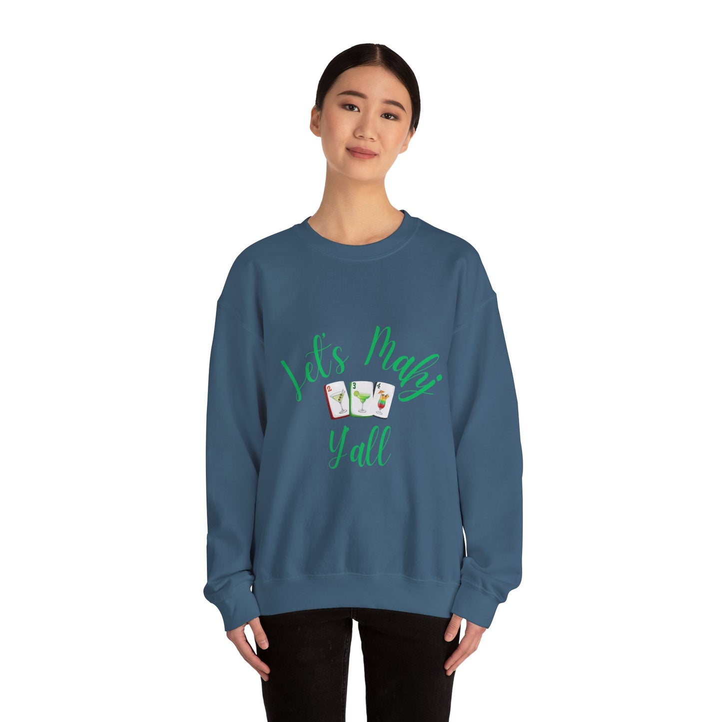 Lets Mahj Y'all Sweatshirt | Cute Cartoon Ladies with Question Marks