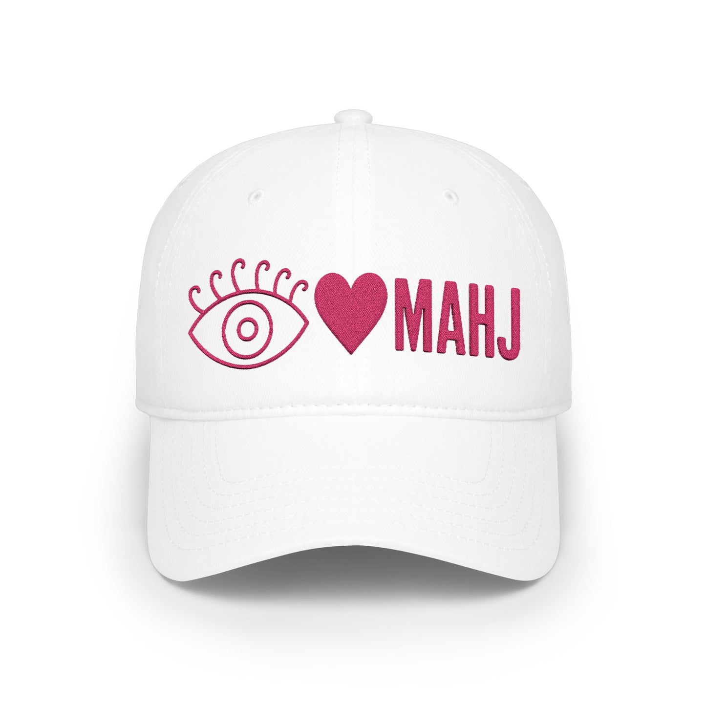 MAHJ pink Low Profile Baseball Cap | Mahjong hat
