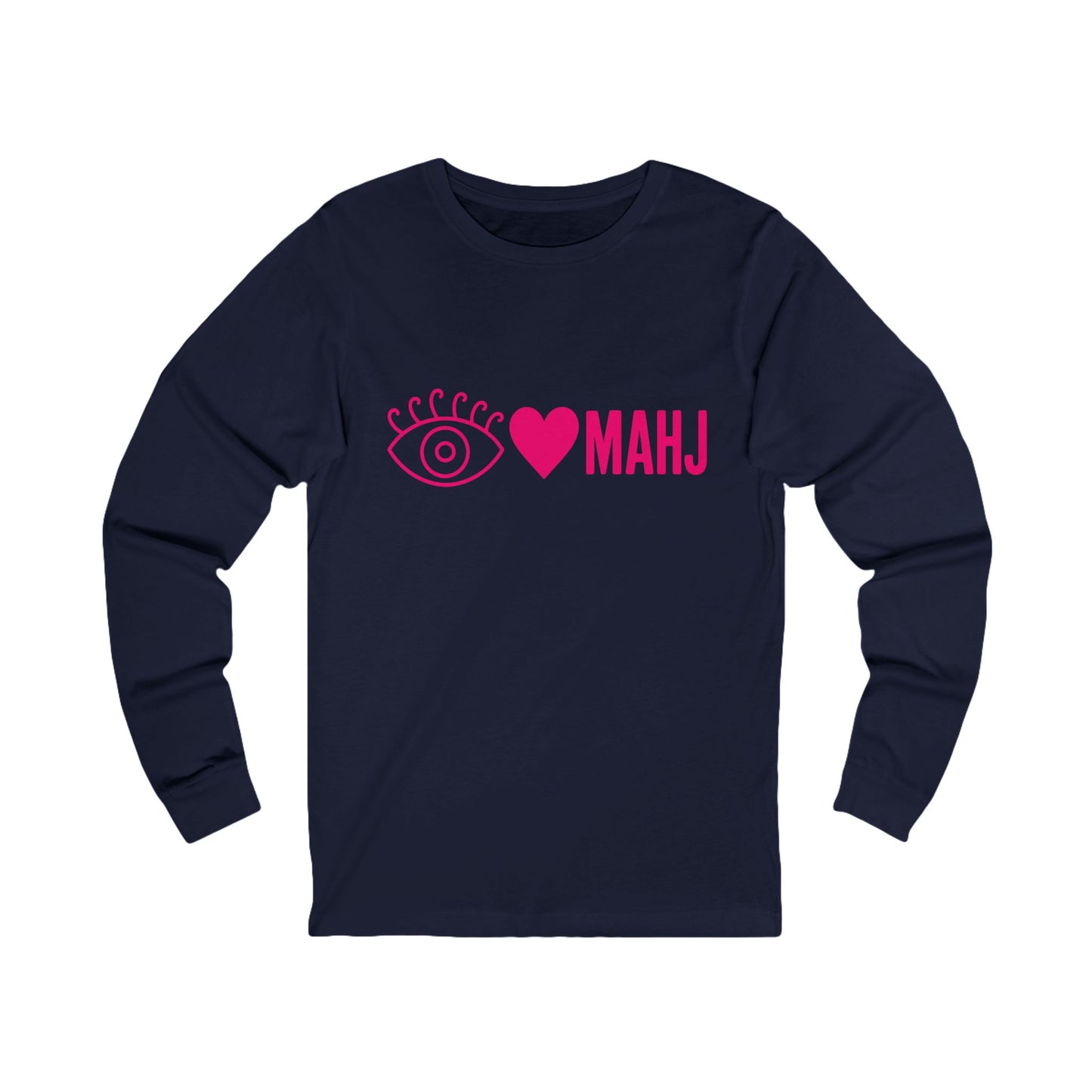 Heart MAHJ Long Sleeve Tee | Mahjong Lover Shirt