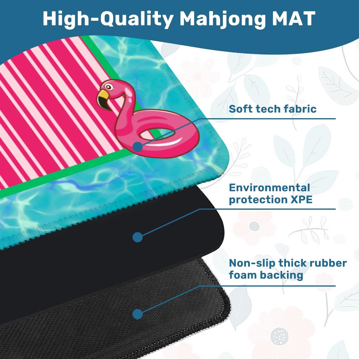 Country Club Mahjong Mat: Mahj Game Tabletop (31.5-inch)