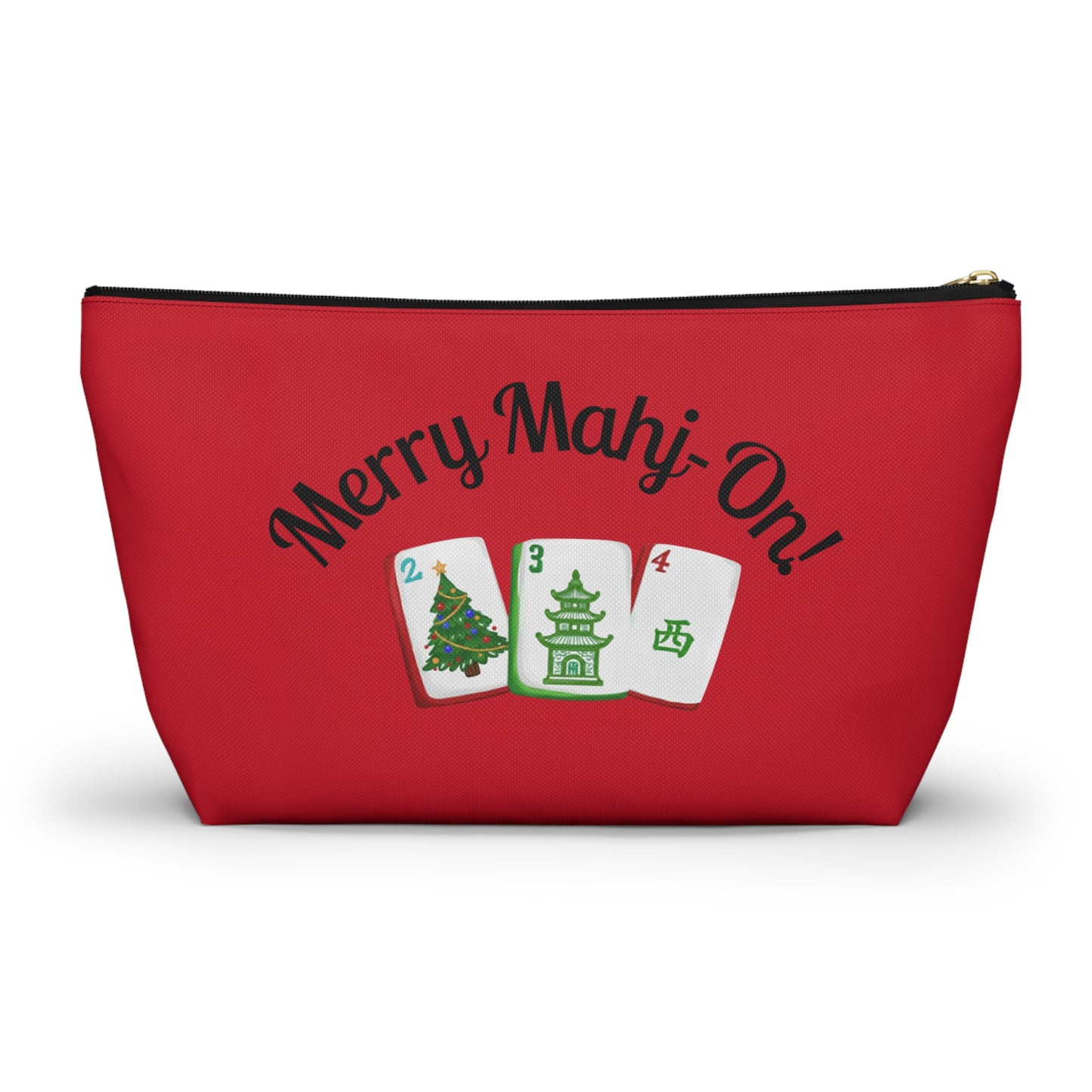 Merry Mahj-On Tile Pouch, Great for Mahjong Tiles and Essentials, Cosmetic Pouch