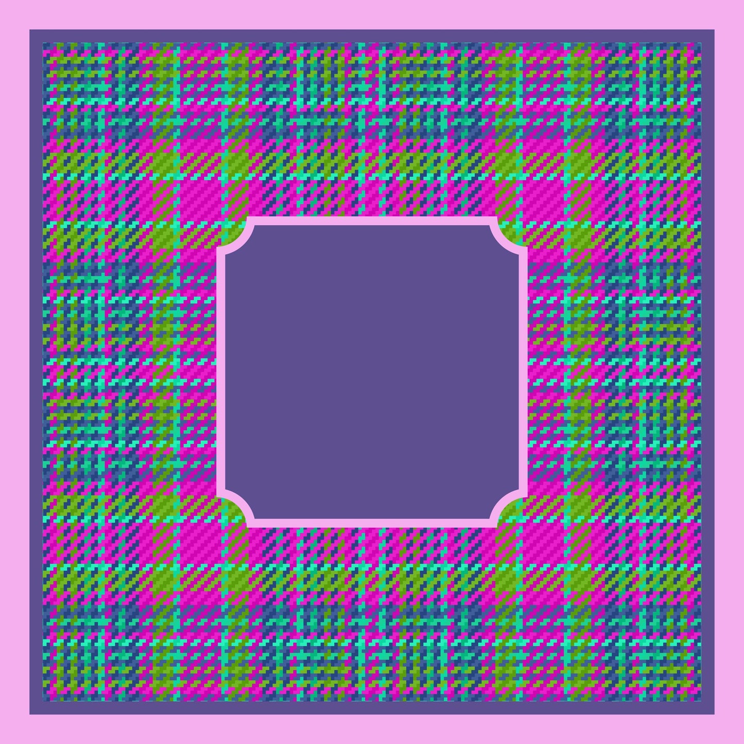 Purple and Pink Plaid Mahjong Mat