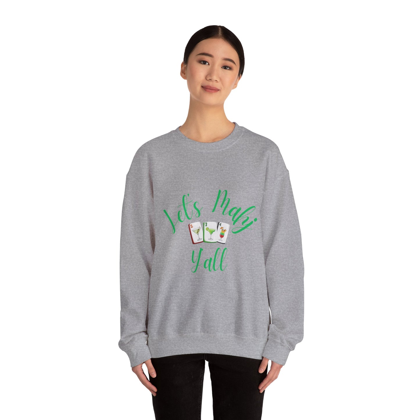 Lets Mahj Y'all Sweatshirt | Cute Cartoon Ladies with Question Marks