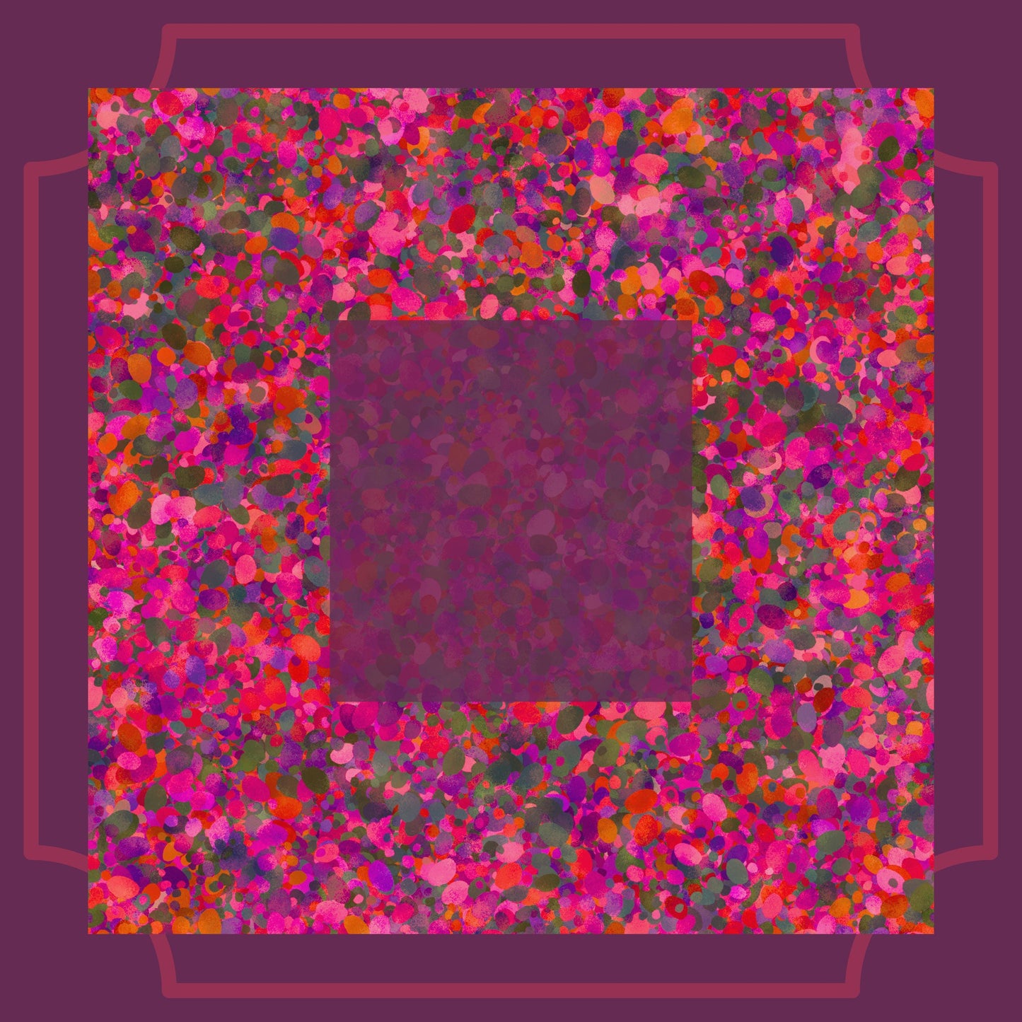 Wine Party Mahjong Mat: Mahj Game Tabletop (31.5-inch)