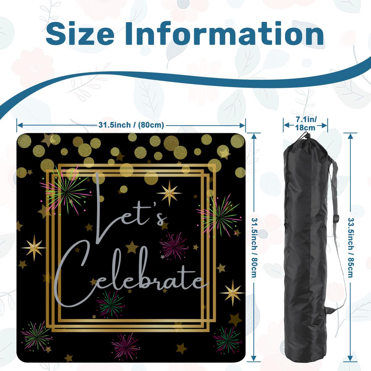 Let's Celebrate Mahjong Mat: Mahj Game Tabletop (31.5-inch)