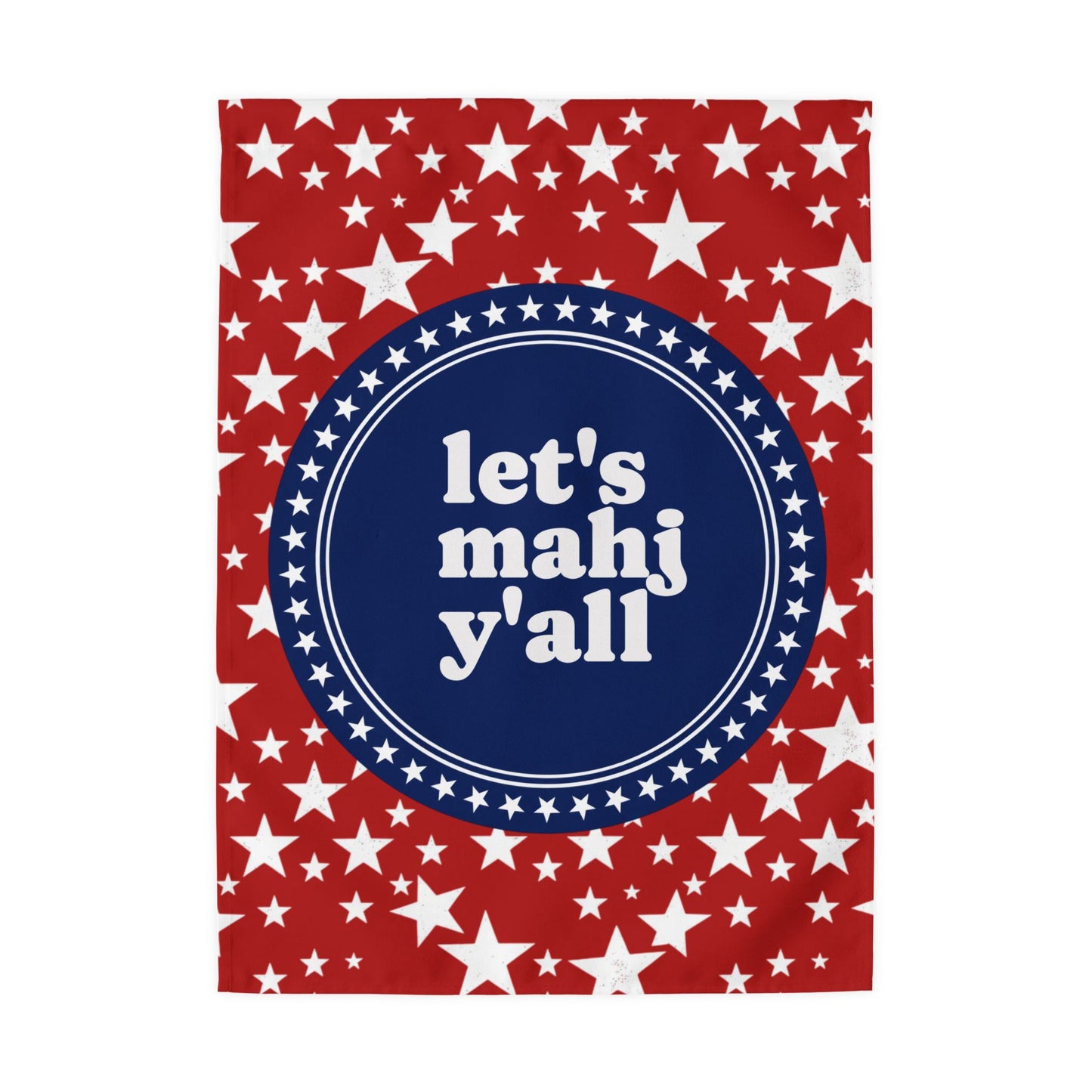 Let's Mahj Y'all Outdoor Flag with Rod Pocket | Patriotic Design
