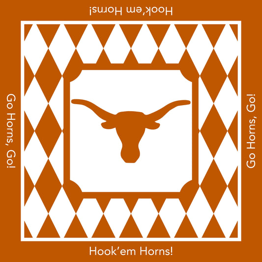 Texas Horns Mahjong Mat: Mahj Game Tabletop (31.5-inch)