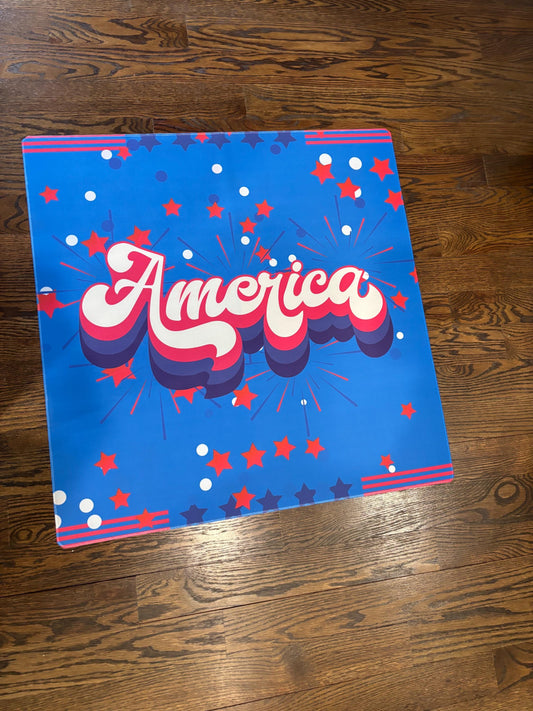 America inspired Mahjong Mat: Mahj Game Tabletop (31.5-inch)