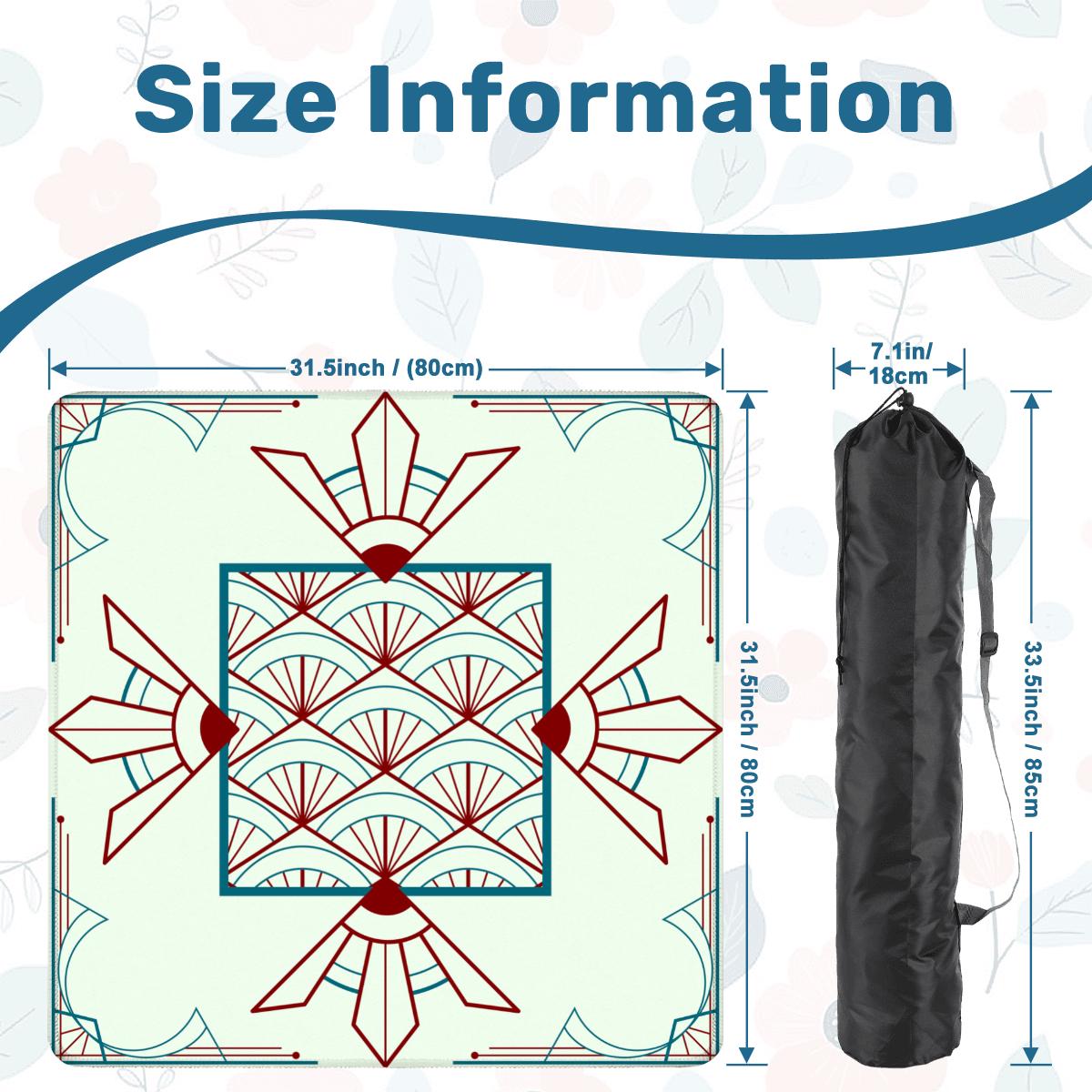 Bam Deco Mahjong Mat: Mahj Game Tabletop (31.5-inch)