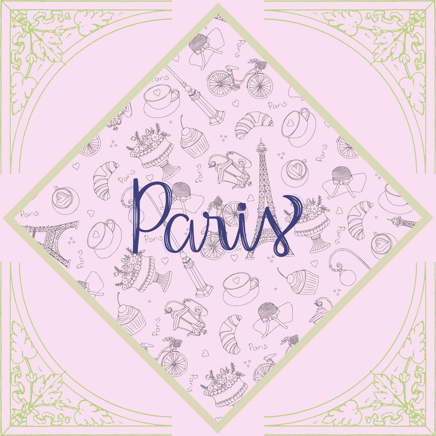 Paris Beauty Mahjong Mat: Mahj Game Tabletop (31.5-inch)