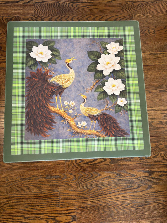 Bam Bird on Limb Mahjong Mat: Mahj Game Tabletop (31.5-inch)