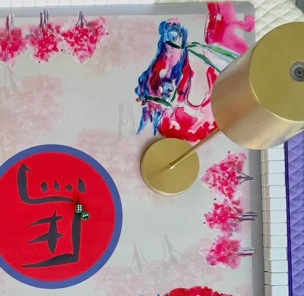 Year of the Horse Artist Collab Mahjong Mat: Mahj Game Tabletop (33-inch)