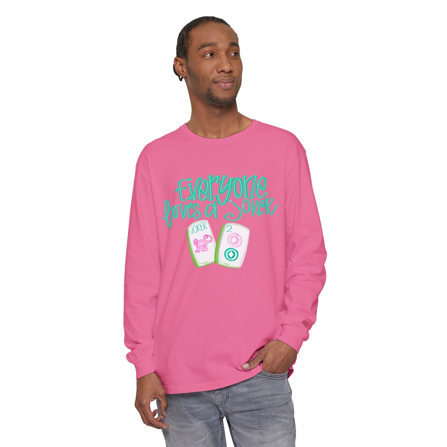 Everyone Loves a Joker, Mahjong  Long Sleeve T-Shirt in a variety of colors, Mahj Lovers!