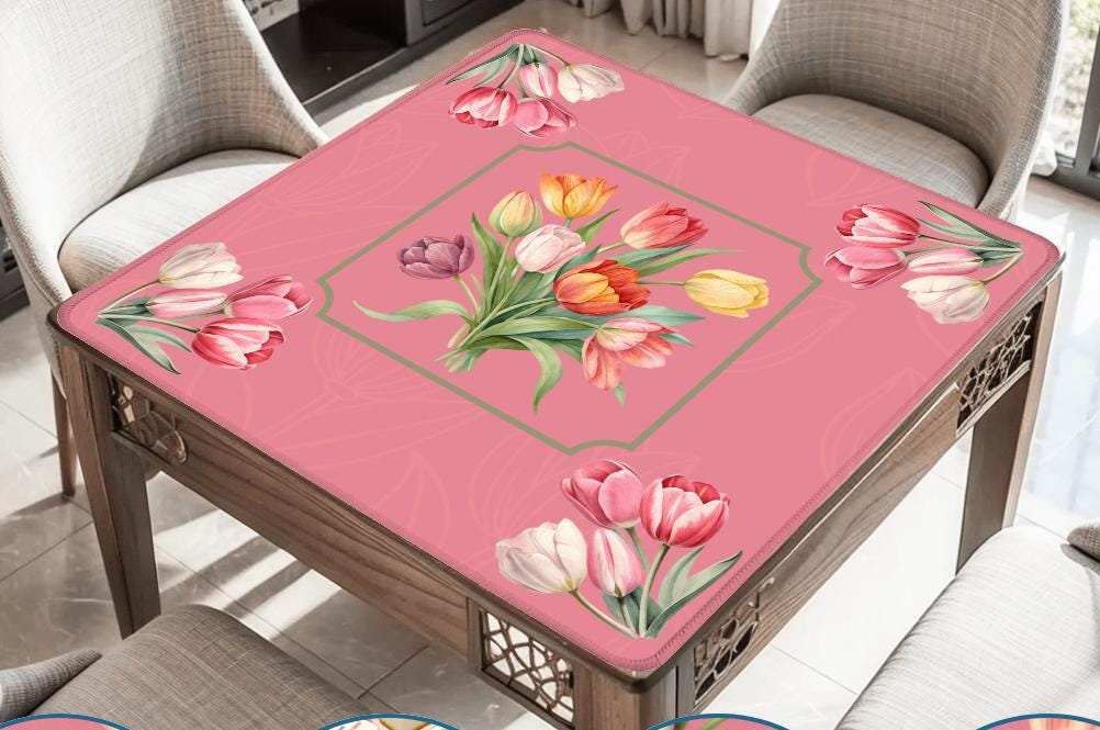 Spring Tulips Mahjong Mat