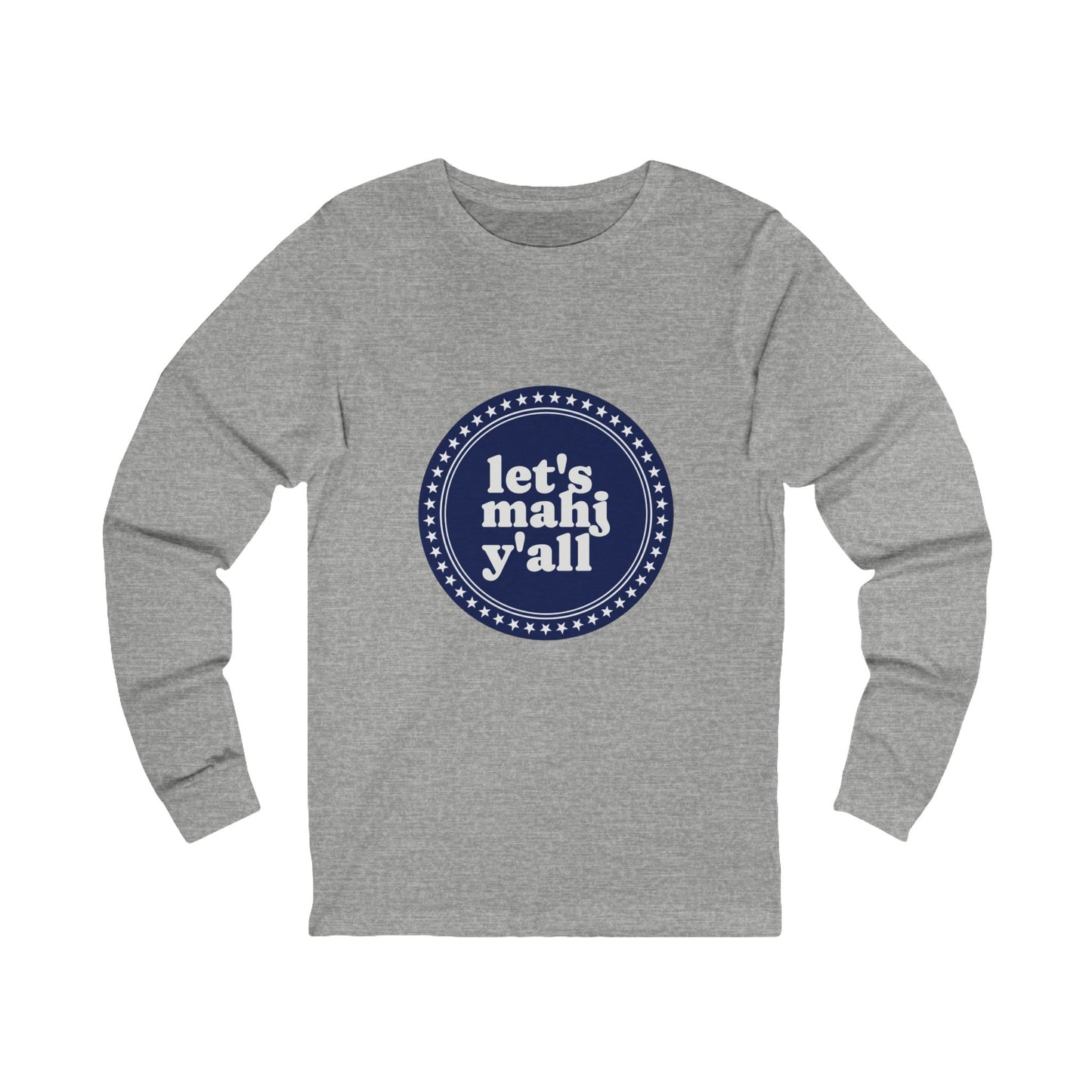 Red, White and Blue Long Sleeve Tee, Mahjong Shirt Gift