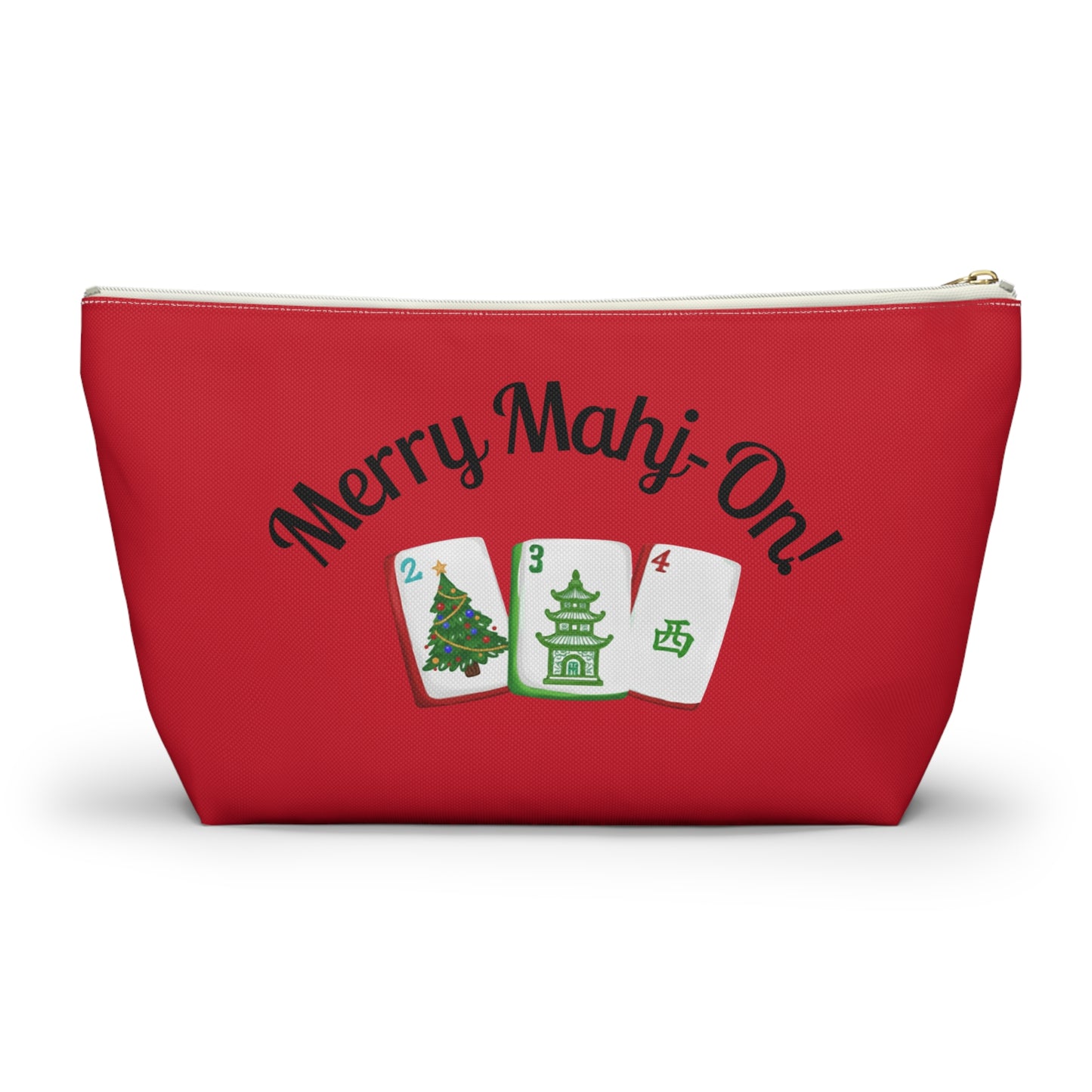 Merry Mahj-On Tile Pouch, Great for Mahjong Tiles and Essentials, Cosmetic Pouch