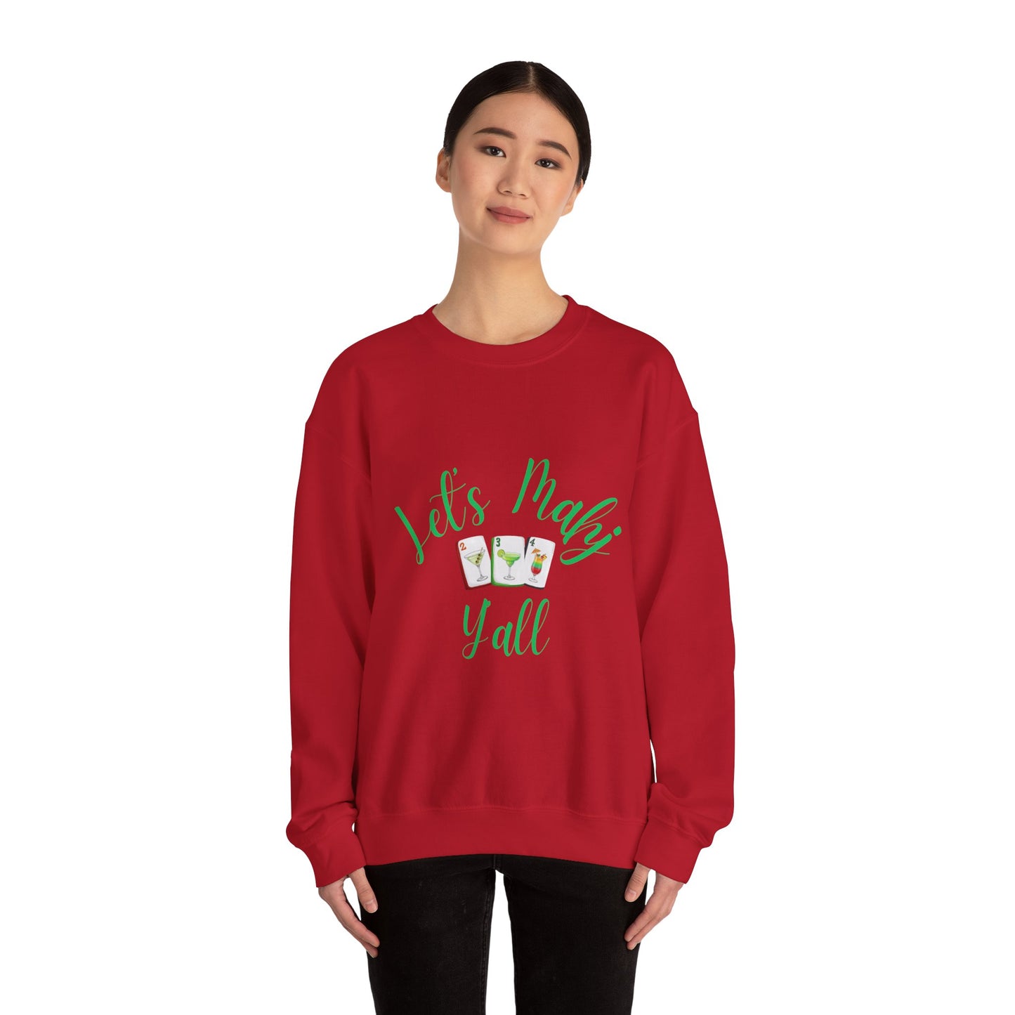 Lets Mahj Y'all Sweatshirt | Cute Cartoon Ladies with Question Marks